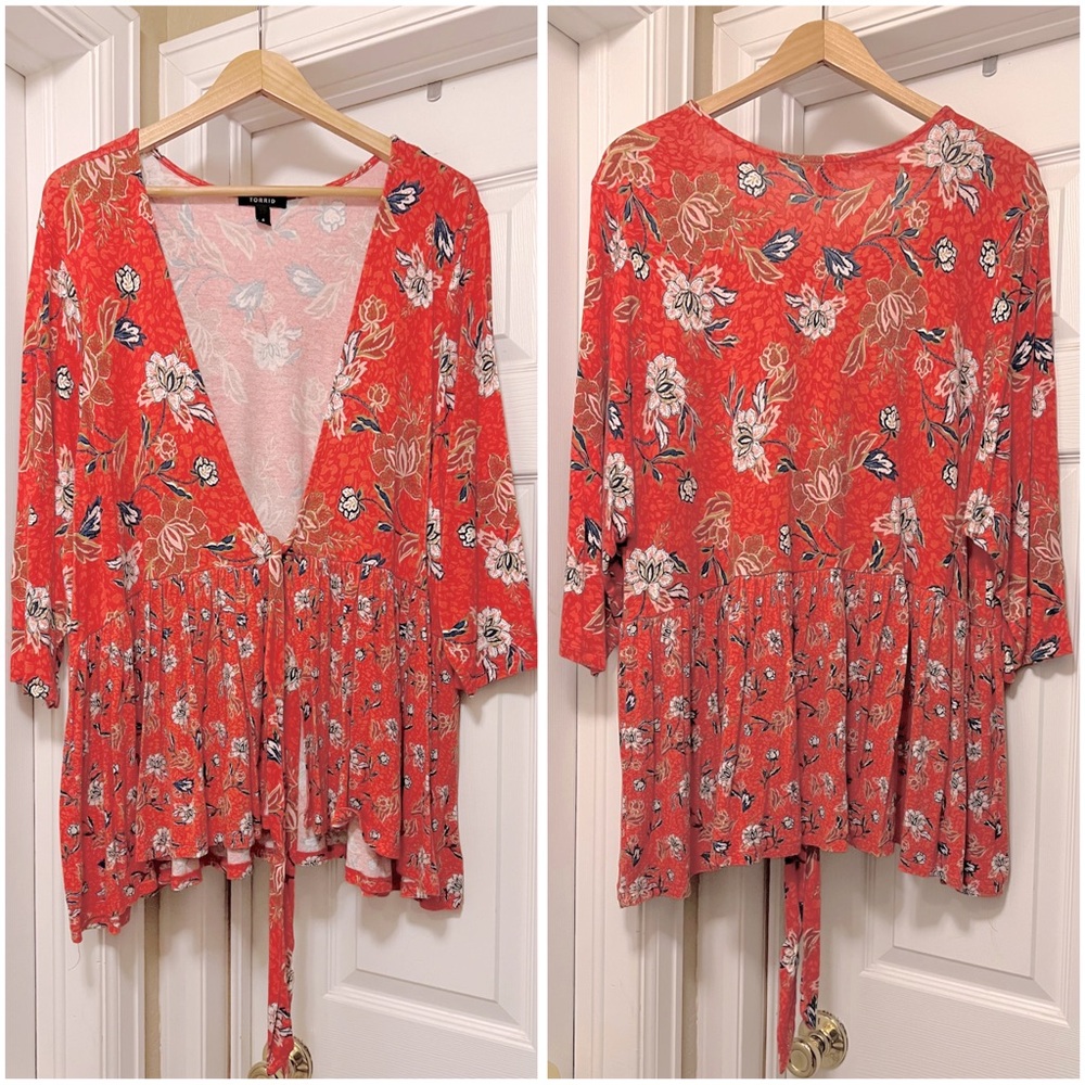 TORRID tie-front cardigan
